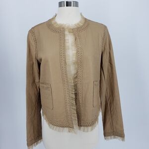 Eccoci Camel Leather Jacket